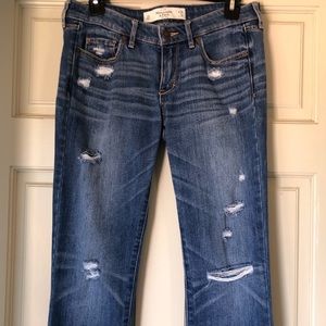 A&F Straight Leg Ripped Jean